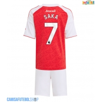 Camisa de time de futebol Arsenal Bukayo Saka #7 Replicas 1º Equipamento Infantil 2025-26 Manga Curta (+ Calças curtas)